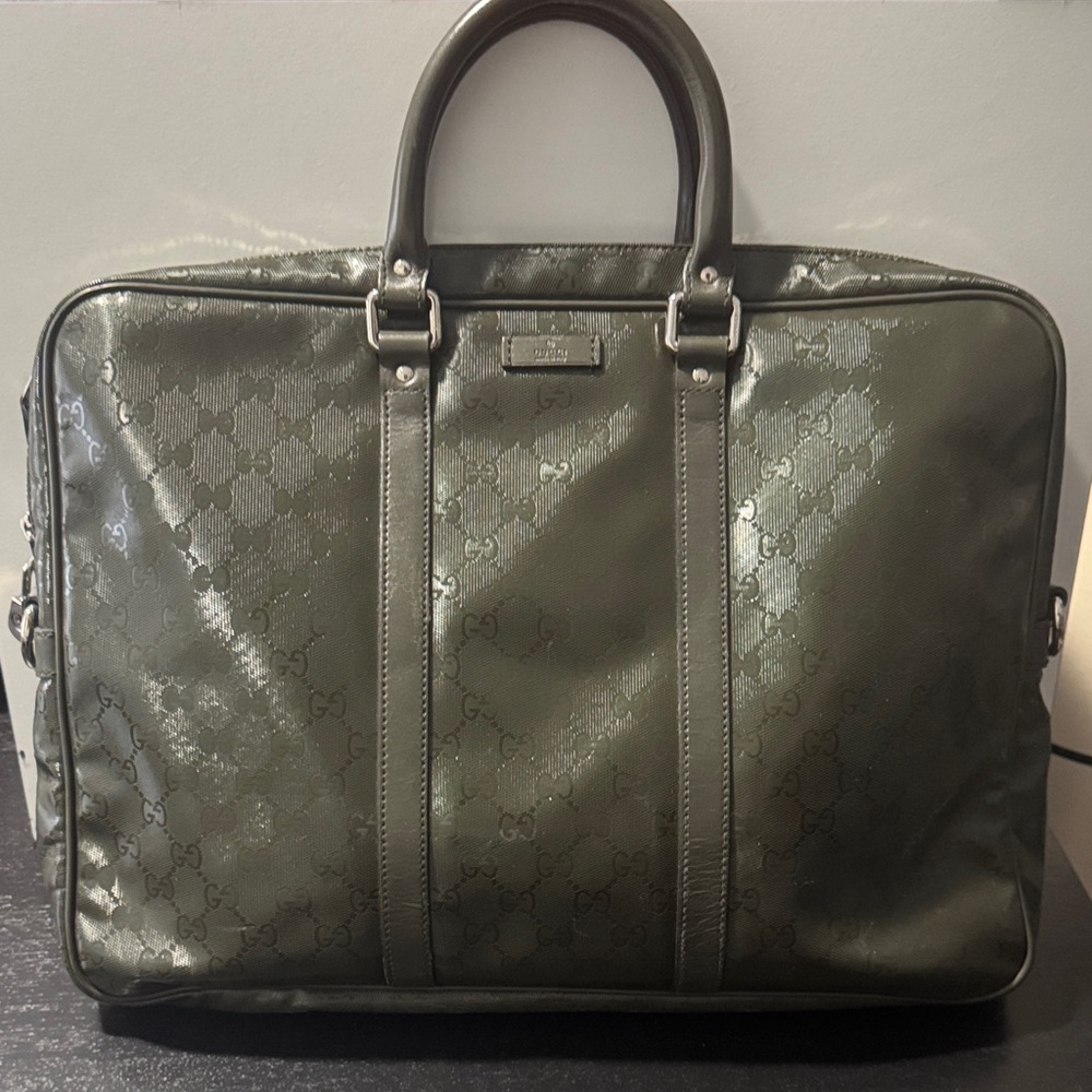 Gucci Dark Green Men's Briefcase